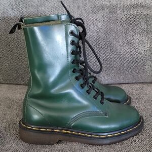 Dr. Martens 1460 Green Leather Boots